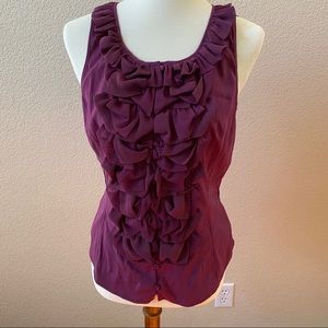 Bebe Silk Button-Up Top